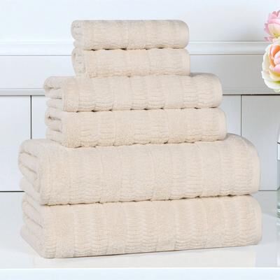 Superior Mika Smart Twist Viscose Cotton Blend 6 Piece Towel Set
