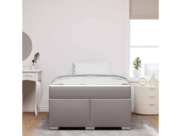 KTHLBRH Komplettbett 120 x 200 cm Minimalistischer Stoff Modernes Design, Rahmen mit Matratze, klare Linien, geeignet für Schlafzimmer