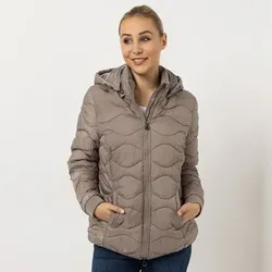 CENTIGRADE Steppjacke Stehkragen mit abnehmbarer Kapuze 2-Wege-Reißverschluss