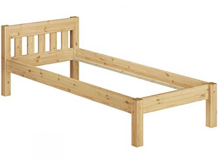 Erst-Holz®Kurzes Bettgestell für Kinder 90 x 190 Kiefer Massivholz