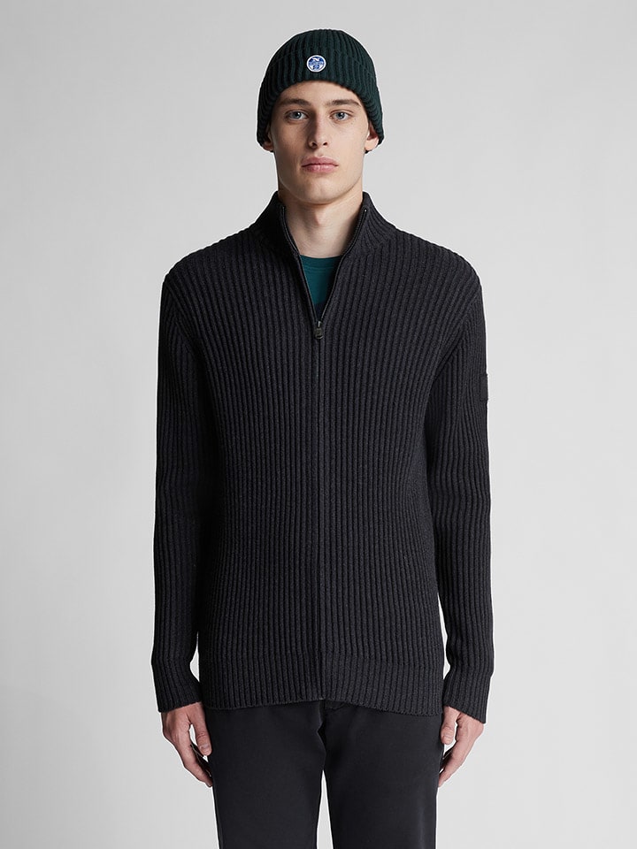 North Sails Cardigan in Anthrazit - XL