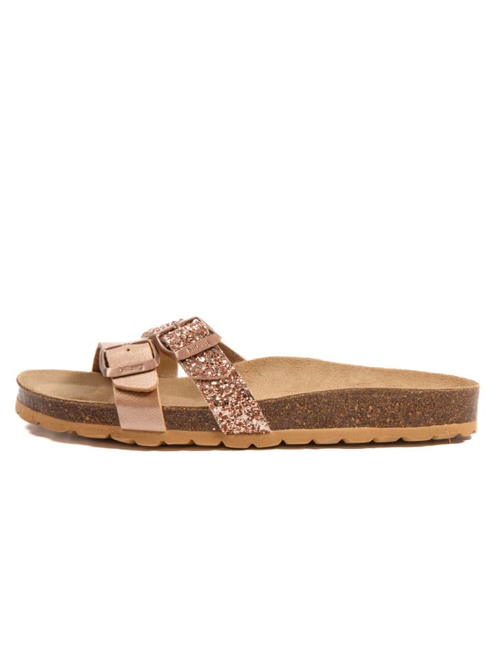 billowy Pantoletten in Rosegold - 40
