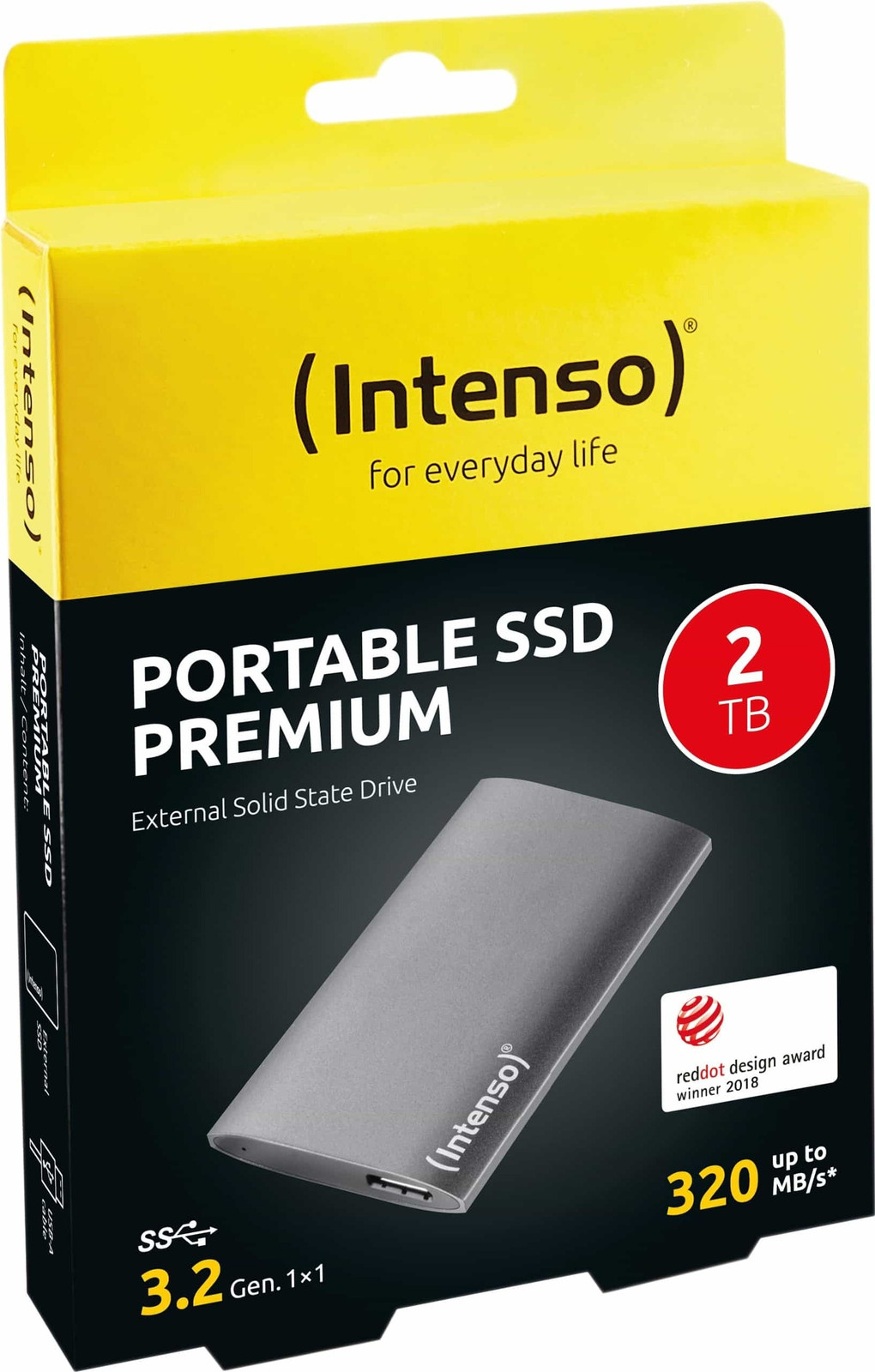 Intenso Externe SSD 2TB USB 3.0 Aluminium Premium