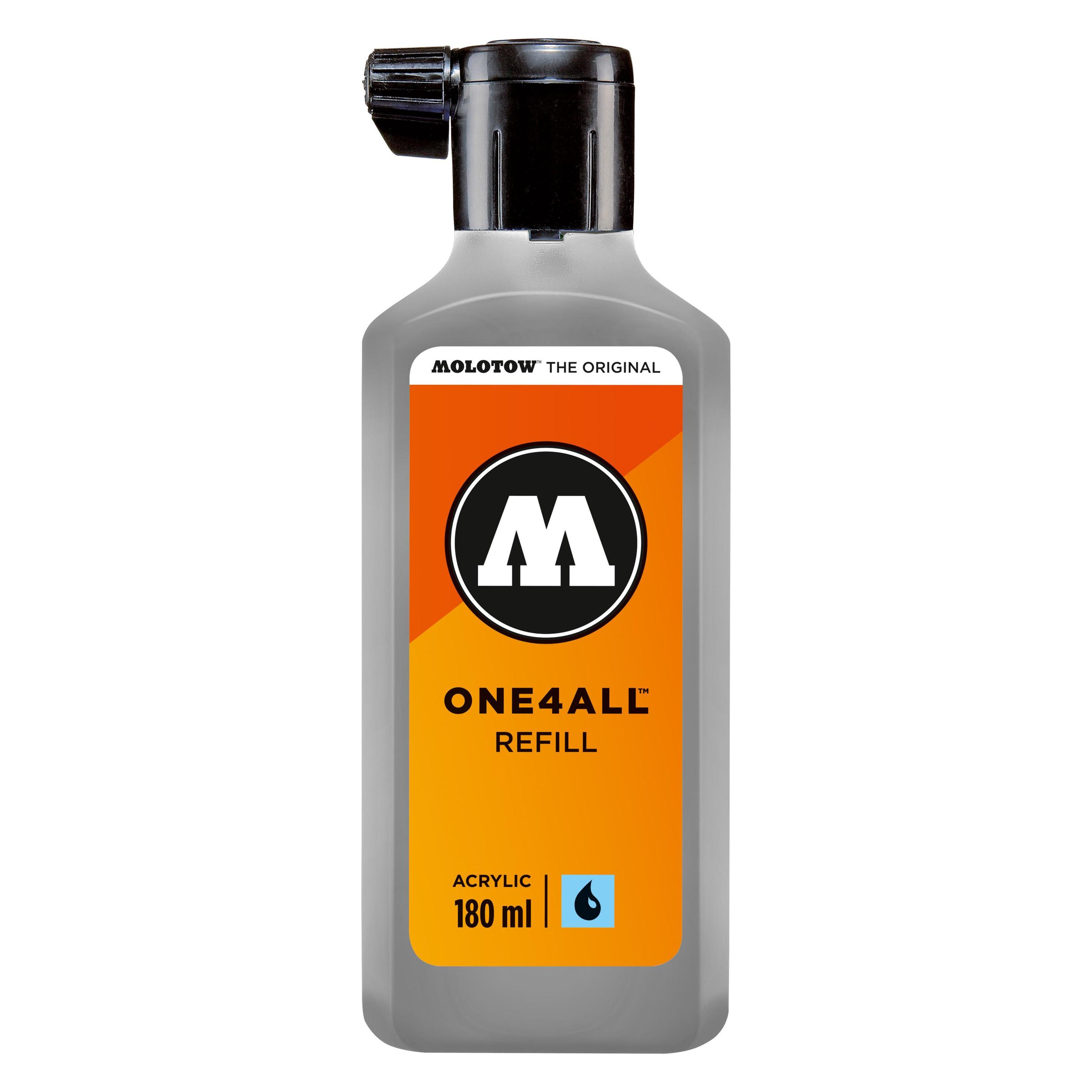 Molotow Nachfülltinte One4All für Permanentmarker 180ml cool grey pastell (Grau, 180 ml) (MO692203)