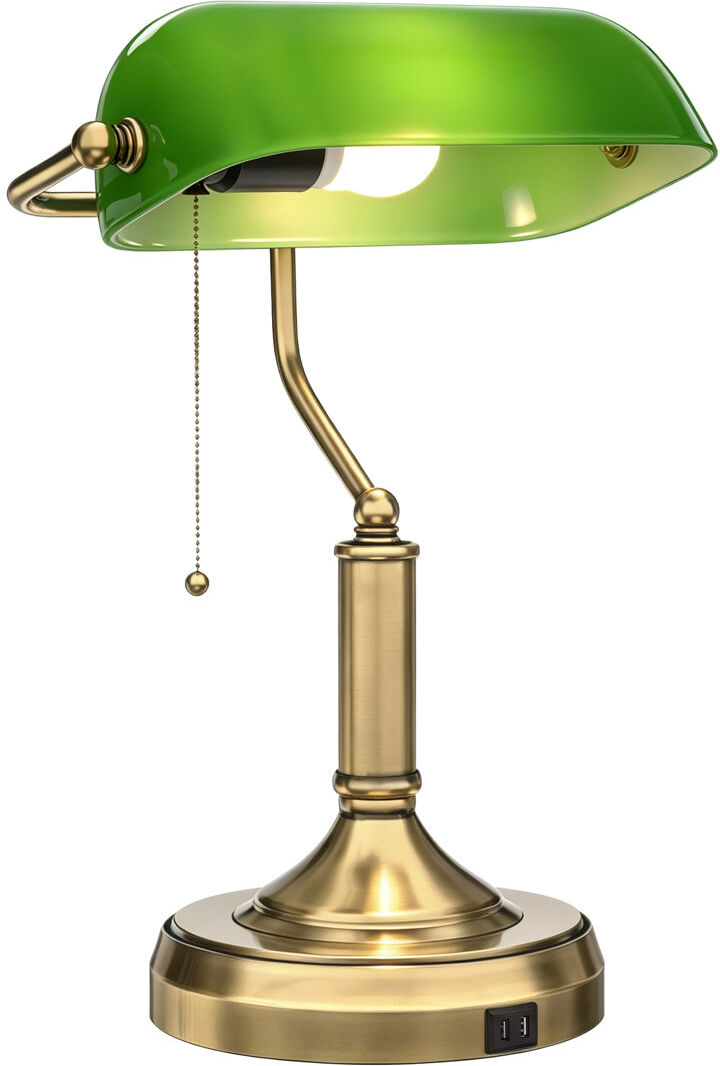 Marlow Home Co. Bankers Antique Brass 41cm H X 27.5cm W X 17.5cm D