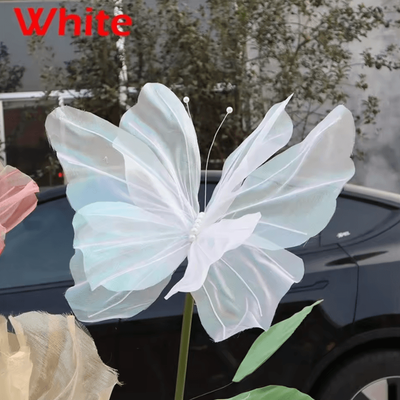 Inspire Curations 3D Butterfly Wall Decorations For Party And Home Decor white 50cm