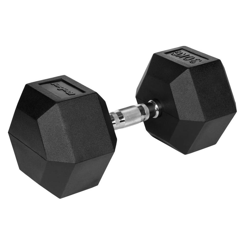 Rebel Gummierte Hantel aus Gusseisen HEX 30 kg ACTIVE (RBA-2325-30)