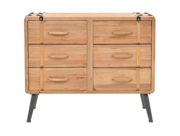 NKOPPFG Schubladenkommode Massivholz Tanne 91x35x73 cm Retro-Stil, rustikaler Charme, Koffer-Design, Sideboard, robuste Tischplatte, Stauraum, Wohnzimmer, Schlafzimmer,
