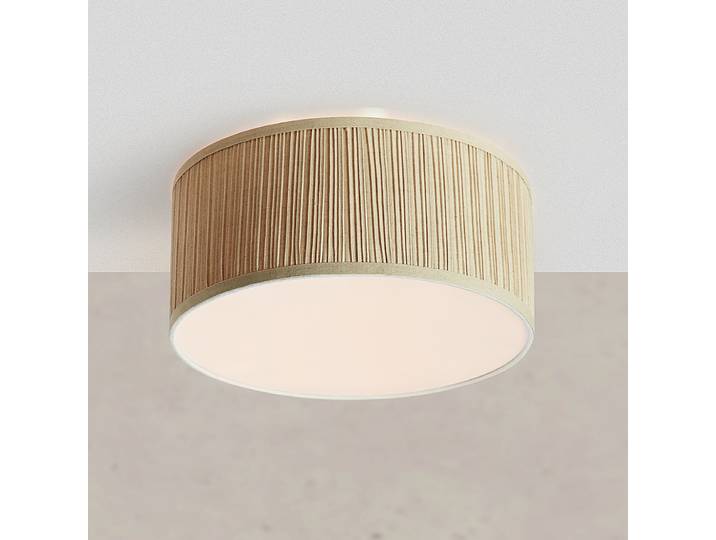 Plafonnier Lux 45 x 22 x 45cm Beige/Beige Lin E27