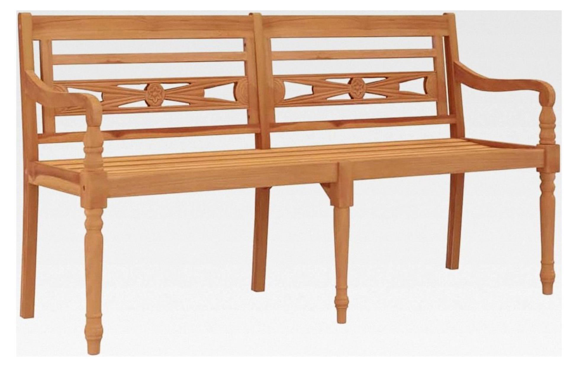 Batavia Gartenbank aus Teakholz 150 cm