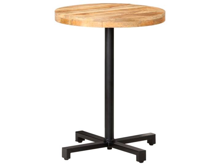 vidaXL Bistrotisch Rund Ø60x75 cm Raues Mangoholz