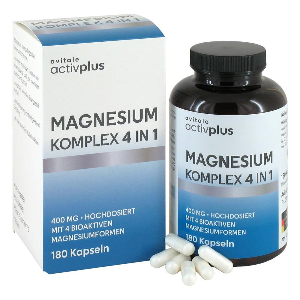 Avitale GmbH Activplus Magnesium-Komplex 4in1 400 mg Kapseln 20789113