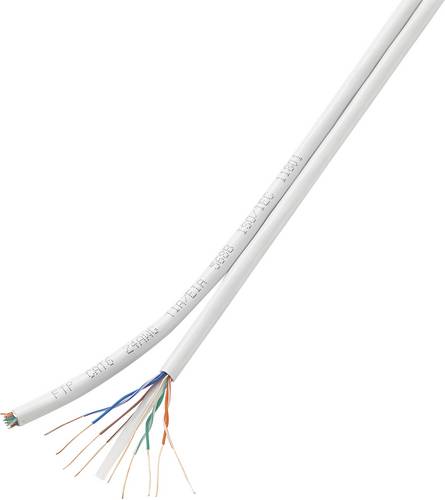 TRU COMPONENTS Netzwerkkabel CAT 6 U/UTP 8 x 2 x 0.196mm² Weiß 100m