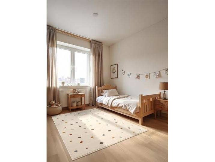 Hanse Home Adventures Tapis pour Enfant – Tapis de Jeu à confettis à Pois\, Design Moderne\, Tapis de Jeu\, Tapis d'éveil pour garçon et Fille\, pour Chambre d'enfant\, Chambre d'adolescent\, Salon – Crème