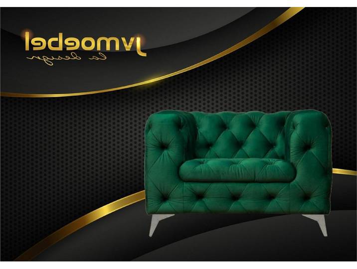 Xlmoebel Chesterfield-Sessel Luxus Einsitzer Sofa im Chesterfield Stil aus Samt (1-St., Chesterfield Sessel (Einsitzer), Made in Europa