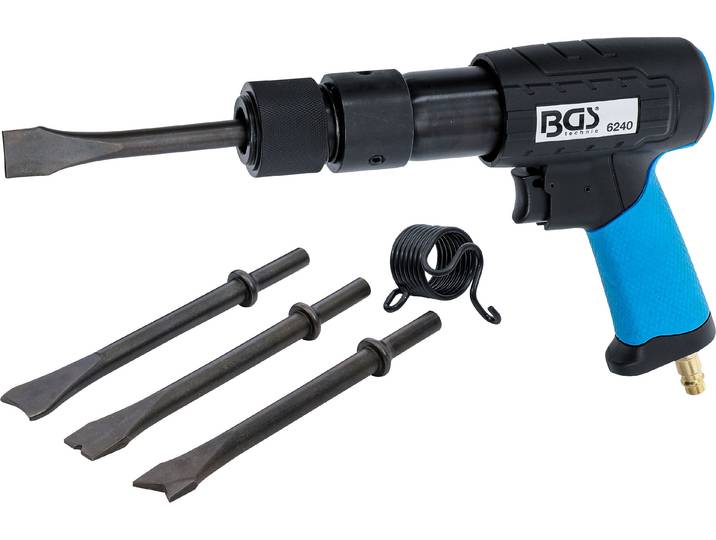 BGS Jeu de marteaux burineurs pneumatiques avec mandrin à dégagement rapide 10 mm - 6240