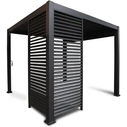 Leco, Pavillon Zubehör, Wand 93 cm zur Lamellenpergola DELUXE anthrazit (93 cm, 1 cm)