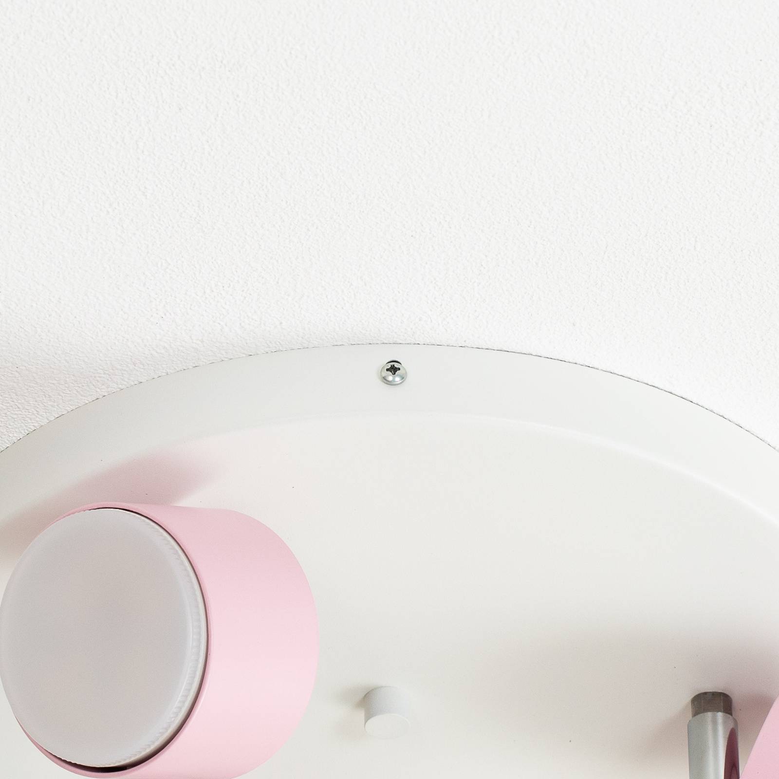 Deckenstrahler Cloudy dreiflammig Rondell rosa Eko-Light, dimmbar, violett / pink / rose, für Wohn- / Esszimmer, Metall, Junges Wohnen, Strahler