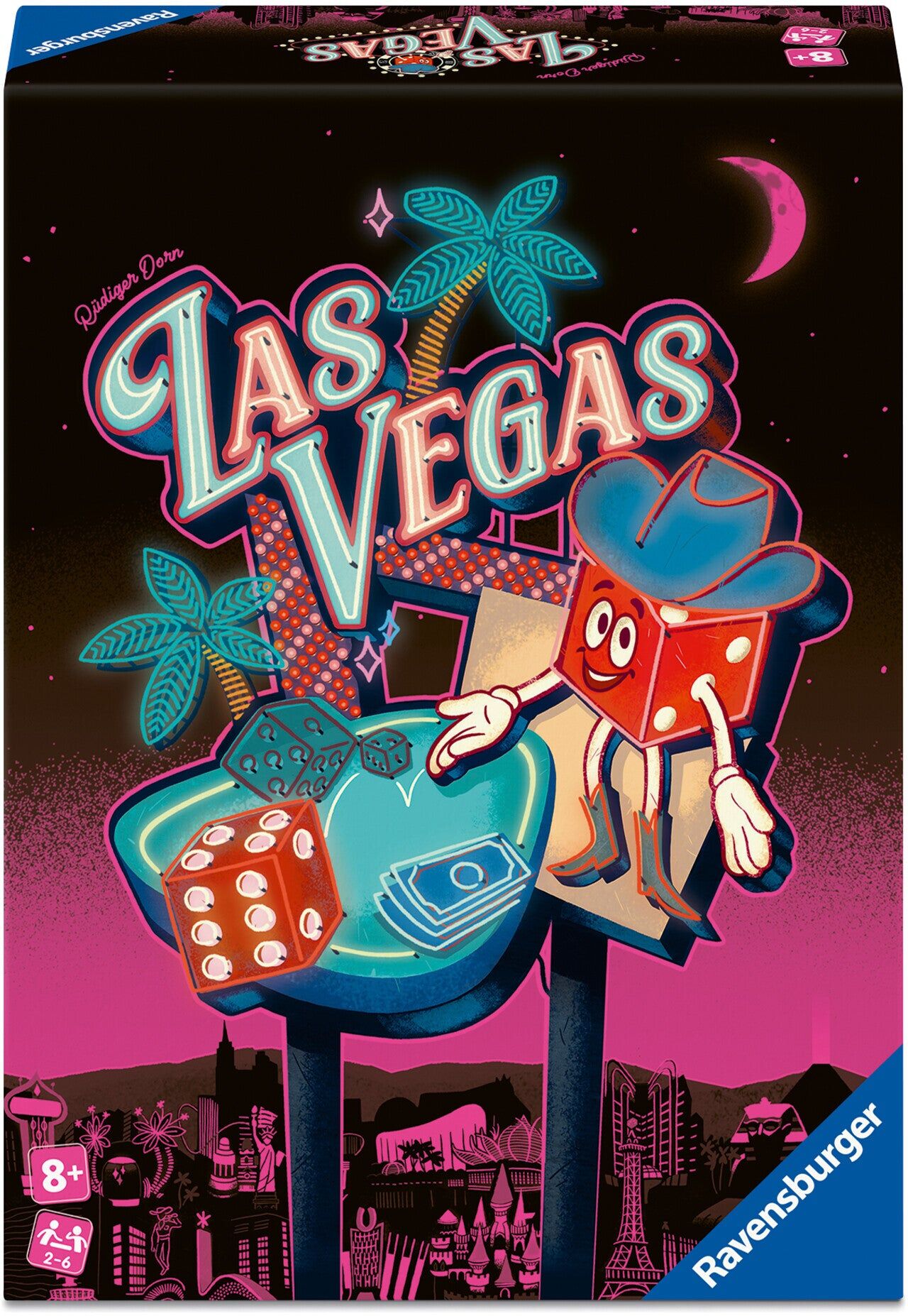 Ravensburger Las Vegas Party Game for 2 to 6 Players, Dice Rolling and Casino Boards