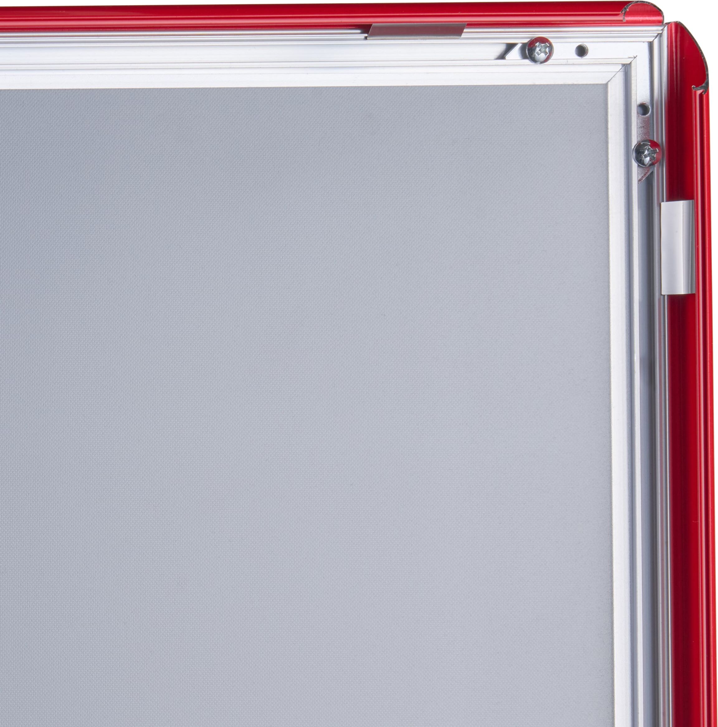 SPRINTIS 10 Unités - Cadre clic-clac, aluminium, A0 En onglet   rouge   25 mm