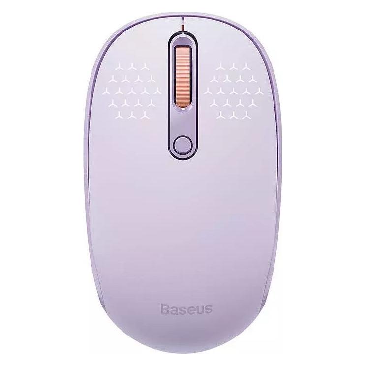 Baseus Drahtlose Maus F01B Tri-Mode 2,4 G BT 5,0 1600 DPI (lila) (Kabellos) (B01055503513-00)