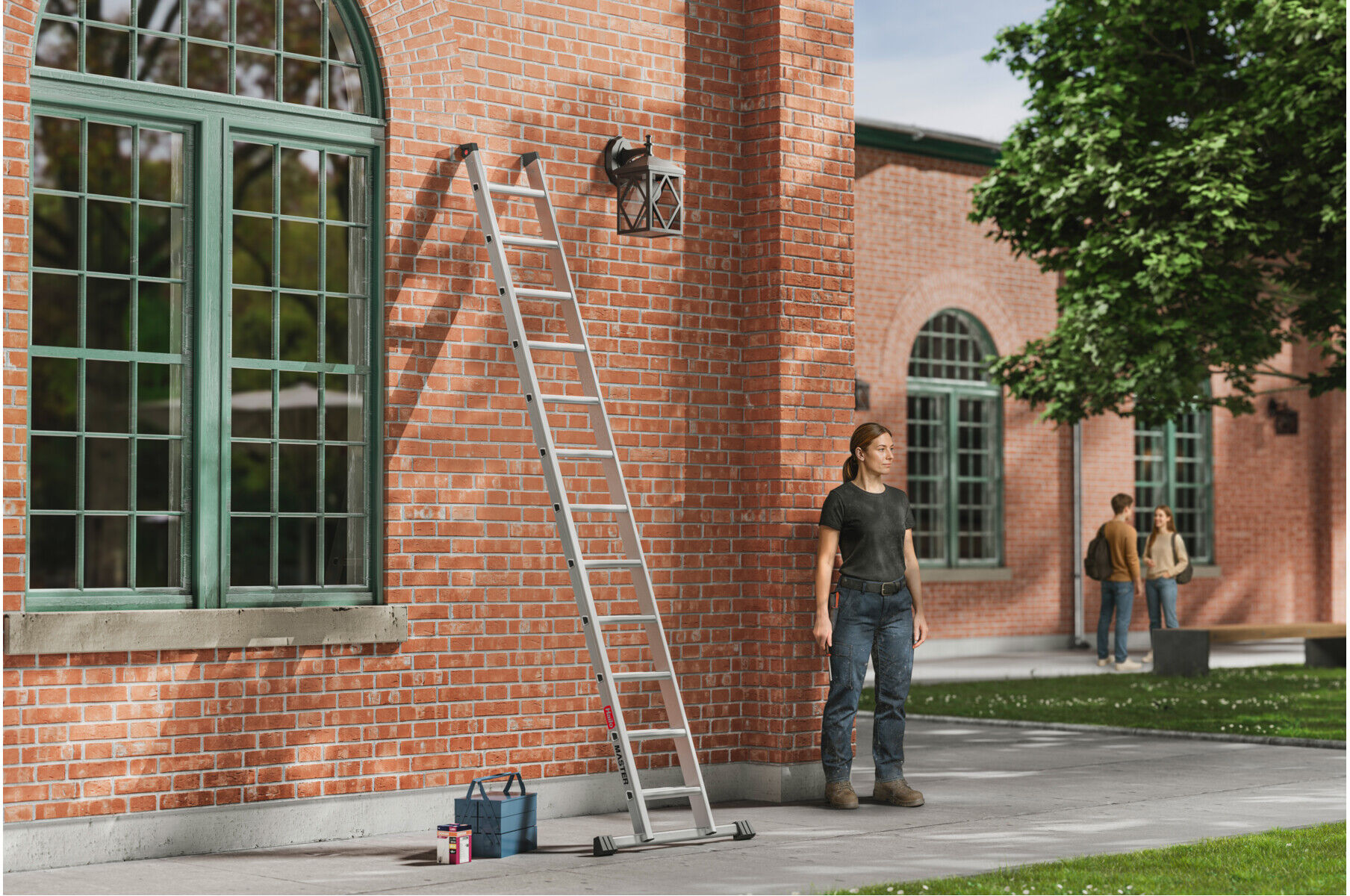 Hailo Aluminium-Anlegeleiter Master A60 18 Stufen (10000105)
