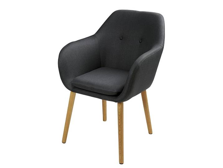 Sessel mit anthrazitfarbenem Stoffbezug