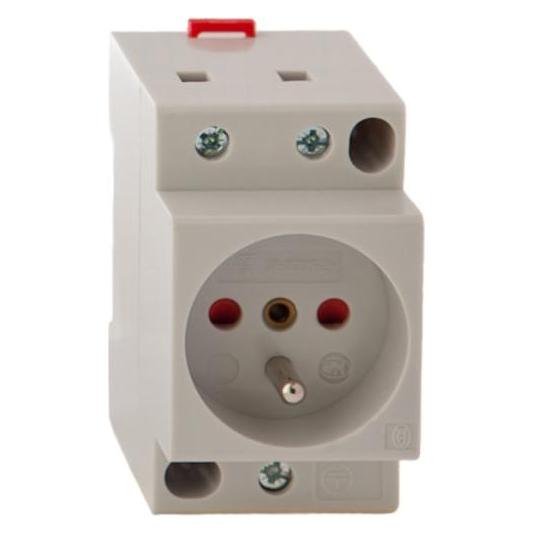 Eaton Schukosteckdose mit KS für DIN-Schiene. (Z-SD230-BS)