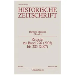 Register zu Band 276 (2003) bis 285 (2007), Fachbücher
