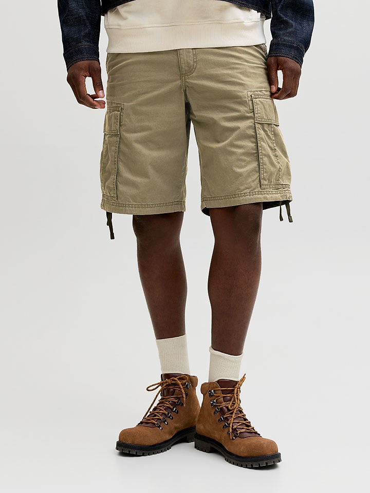 Jack & Jones Cargobermudas "Stole" in Oliv - XXL