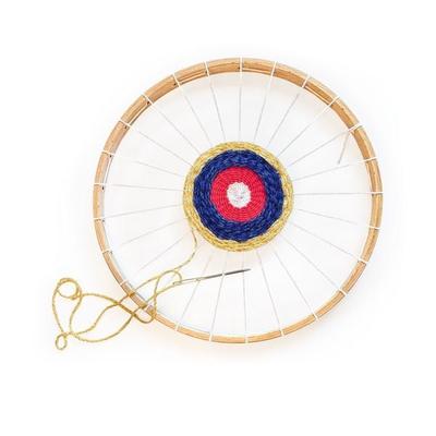 PEBARO WEB0290 - Rundwebrahmen 21 cm, Holz, mit Wollnadel