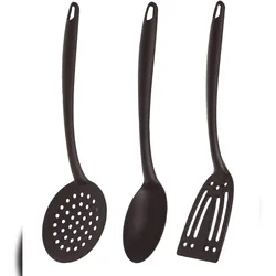 Renberg Practik - 3-teiliges Set Küchenutensilien aus Nylon in Schwarz