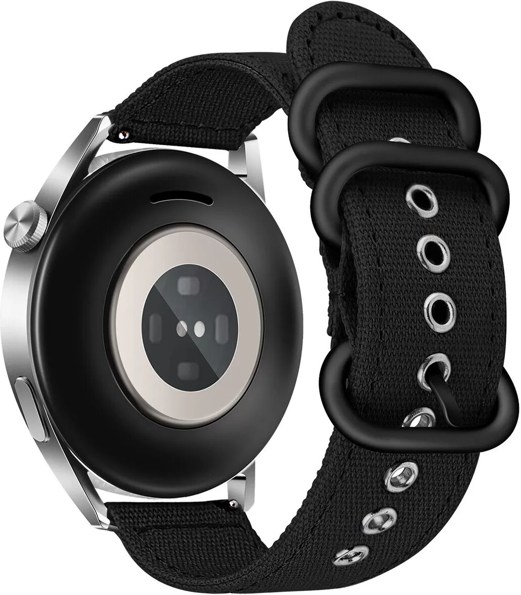 INF Premium 24mm Canvas Armband für Suunto 9 Schwarz