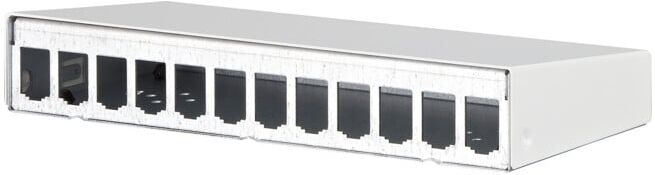 BTR NETCOM Boîtier AP vide module E-DAT 12x rws 130861-1202-E ; Metz Connect (130861-1202-E)