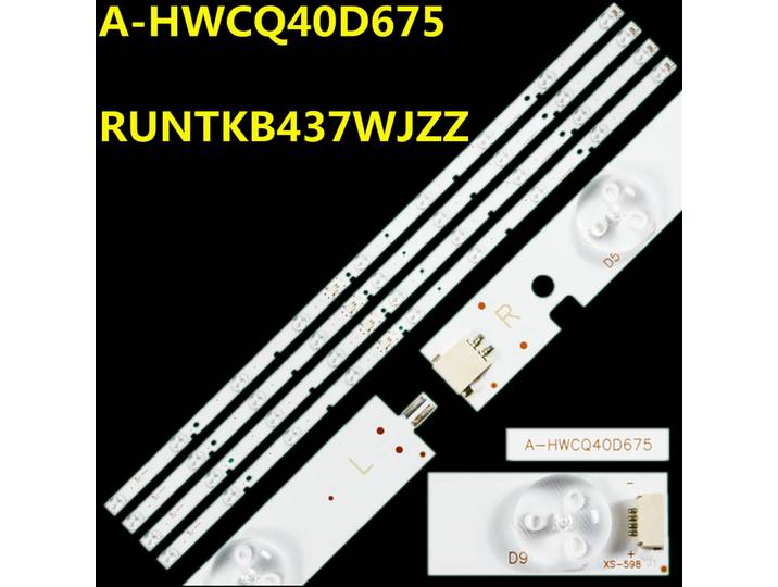 10 jeux de bandes de rétroéclairage LED A-HWCQ40D675 RUNTKB437WJZZ M6A010311034 pour LC-40LE275T LC-40LE260M LC-40LE265M LC-40LE275M LC40LE660x