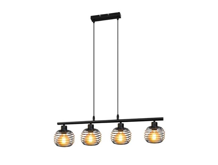 Suspension en fer noir 77x15x142cm