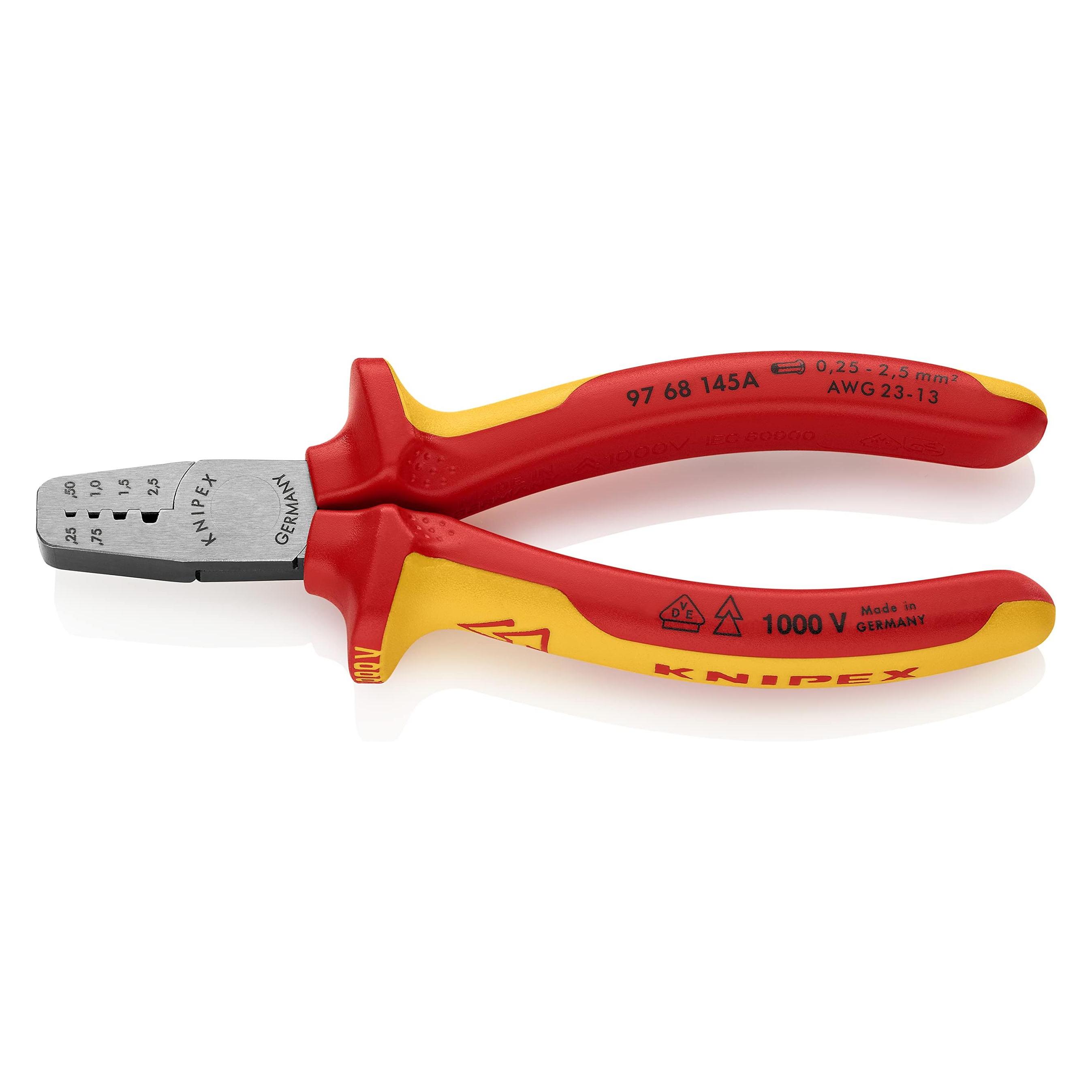 Knipex Crimpzange für Aderendhülsen (145 mm) (97 68 145 A)