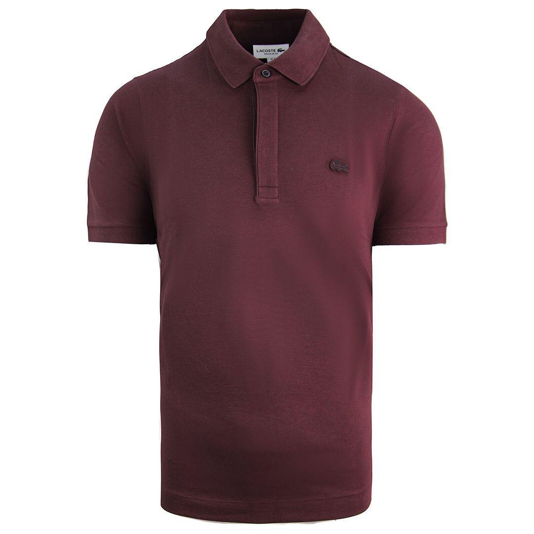 Lacoste regelmäßig Fit Herren Burgund Polo -Hemd