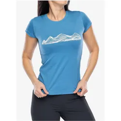 Photosol, Damen, Sportshirt, Shirt Damen Sensor Merino Active PT Tee S/S - blue mountains (XL), Blau