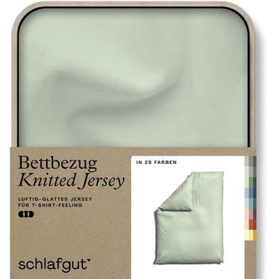 Schlafgut "Premium Bettbezug Knitted Jersey (1 St)" Ton-in-Ton Reißverschluss, Bio-Baumwolle mit Elasthan, Uni, OEKO Tex
