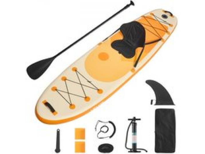 VEVOR aufblasbares Stand Up Paddle Board (304,8 x 83,8 x 15,2 cm) Paddleboard mit einem Sitz, Komplettset inkl. Pumpe Paddel Finne Rucksack Knöchelleine Gurt, für Jugendliche und Erwachsene