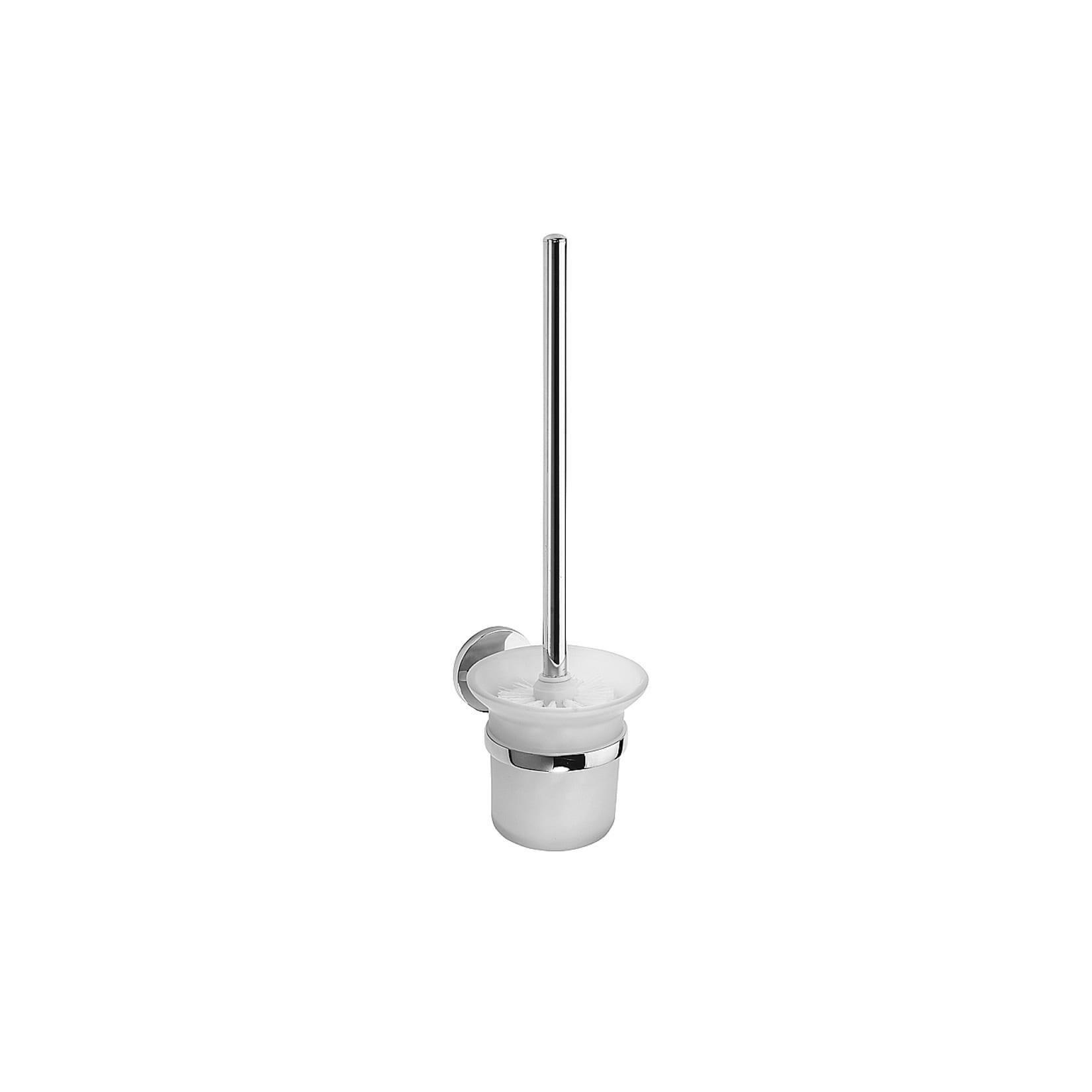 Brillantbad BALFA WC-Bürstengarnitur mit Glasbehälter Zink Chrom poliert für Bad & WC >> zum Bohren
