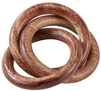 Saro Lifestyle Wooden Napkin Rings (Set of 4) - Handcrafted Wood Napkin Rings for Everyday Dining Tables, Farmhouse Table Settings