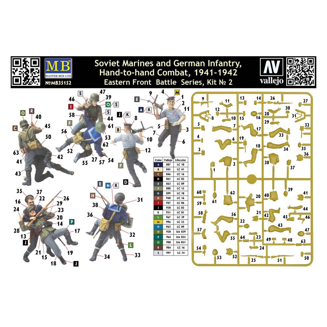 Master Box Soviet marines and German infantry,Handt (MB35152)