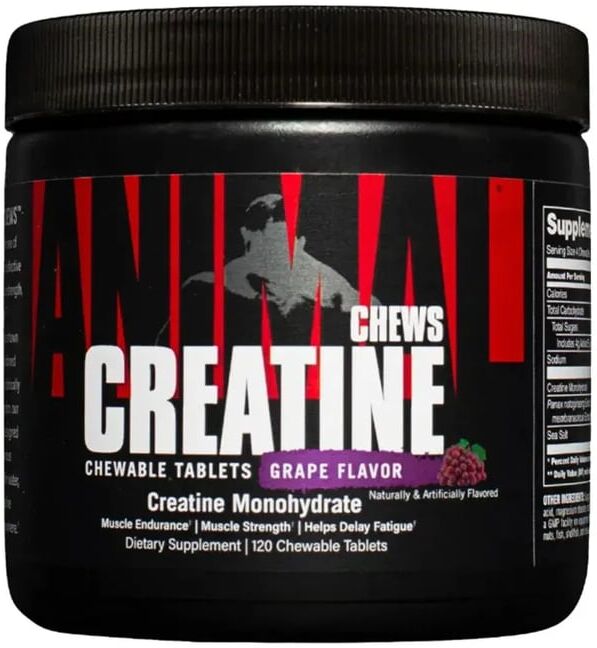 Universal Nutrition Animal Creatine Chews 120 Ch.Tabs Uva