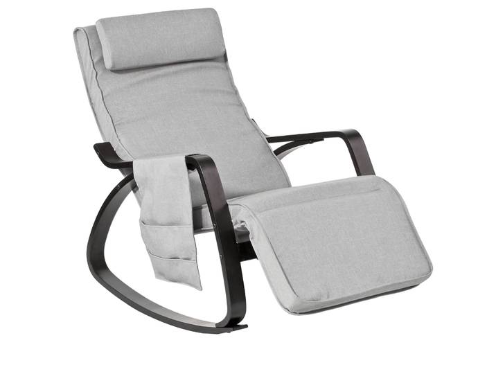 SoBuy FST20 NOUVELLE chaise à bascule avec sac 5 voies réglable pied partie balançoire fauteuil relax fauteuil charge 150 kg