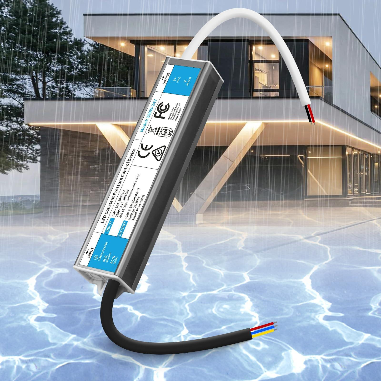 LED Voeding 220V naar 24V 150W Transformator Waterdicht IP67