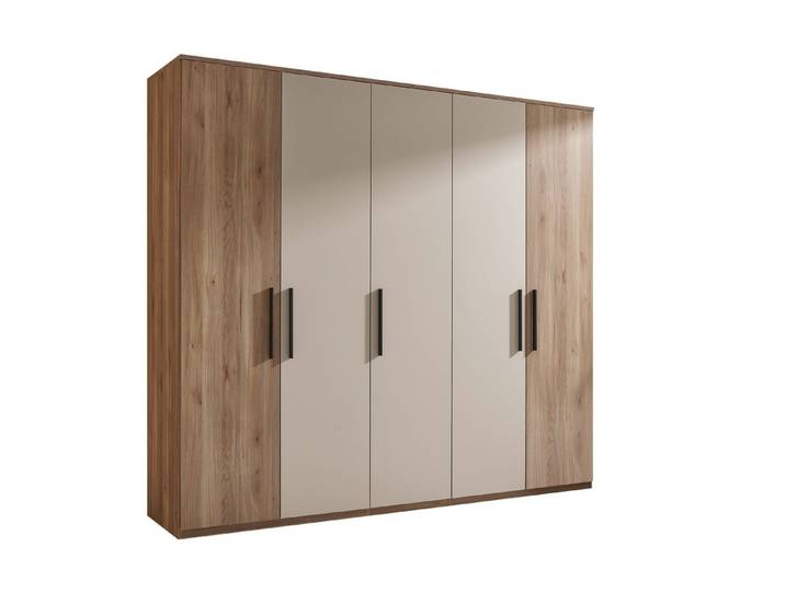 Schlafkontor Drehtürenschrank 5 Türen, Mauvella Oak / Kashmir - 250,8x227,7x60 (BxHxT)