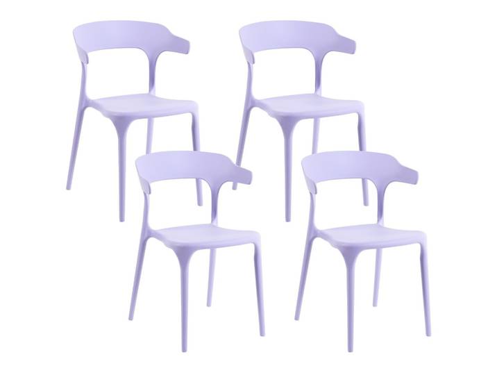 GARTENSTUHL 4er-Set Violett Gubbio