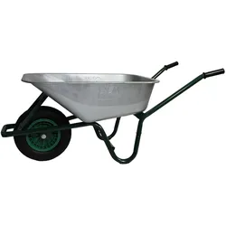 Schubkarre Bauschubkarre Gartenkarre Mulde verzinkt Kugellager 100 L 250 kg S4